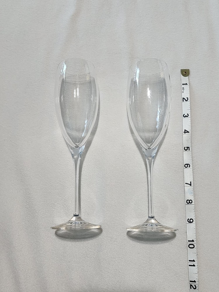 Dom Perignon Champagne 9.5&Prime; Glasses Set Of 2 NICE MUST SEE