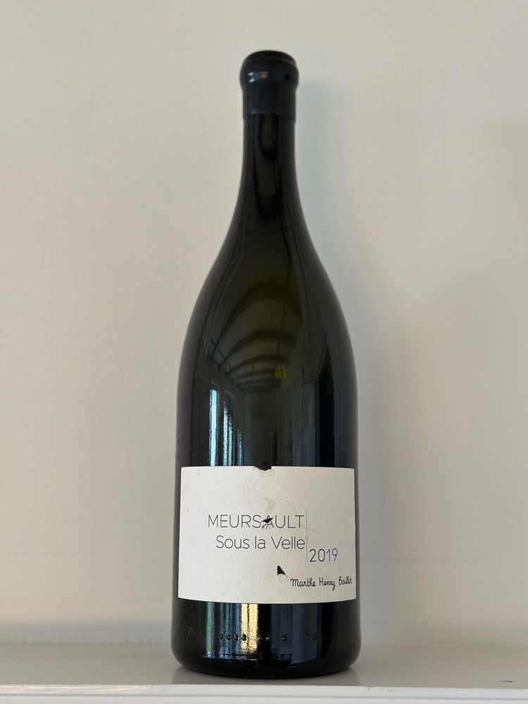 Rare empty wine bottle, Marthe Henri Boillot Meursault Sous la Velle 2019 Magnum
