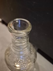 1933 Owens-Illinois Glass Company Liquor Wine Decanter Embossed Grapes Leaf VTG