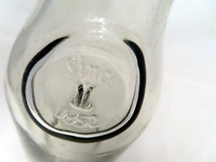 VINTAGE CLEAR GLASS DECANTER CARAFE SINCE 1852 EMBOSSED 9.75&Prime; Paul Masson