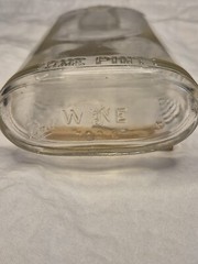 Vintage Ball Glass Wine Bottle #70016 w Grape Vine design RARE Pint size
