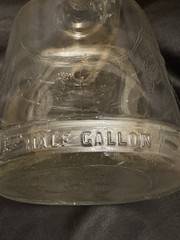 Vintage Owens Illinois Glass Wine Jug Strap Cap PA Seal Grapes Half Gal