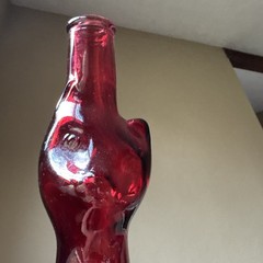Happy Cat Red Wine Bottle Empty For Collectors Riesling Barware 13” Tall