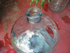 Great Terrarium True Vintage Crisa 5 Gallon Glass Bottle Unique 4&Prime; Diam.Hole