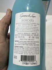 EMPTY blue 750 ml Moscato BOTTLE GEMMA DE LUNA B5