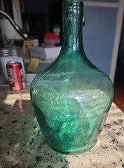 Antique Green 12&Prime; Glass Bottle