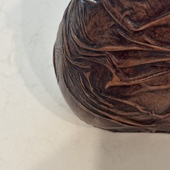 VINTAGE VETROPELLE LEATHER WRAPPED ELEPHANT WINE BOTTLE ITALY 1980