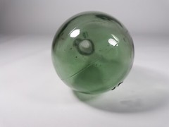 Antique VP Hand Blown Wine Bottle Torpedo Round Bottom Green Glass Early 1900&rsquo;s