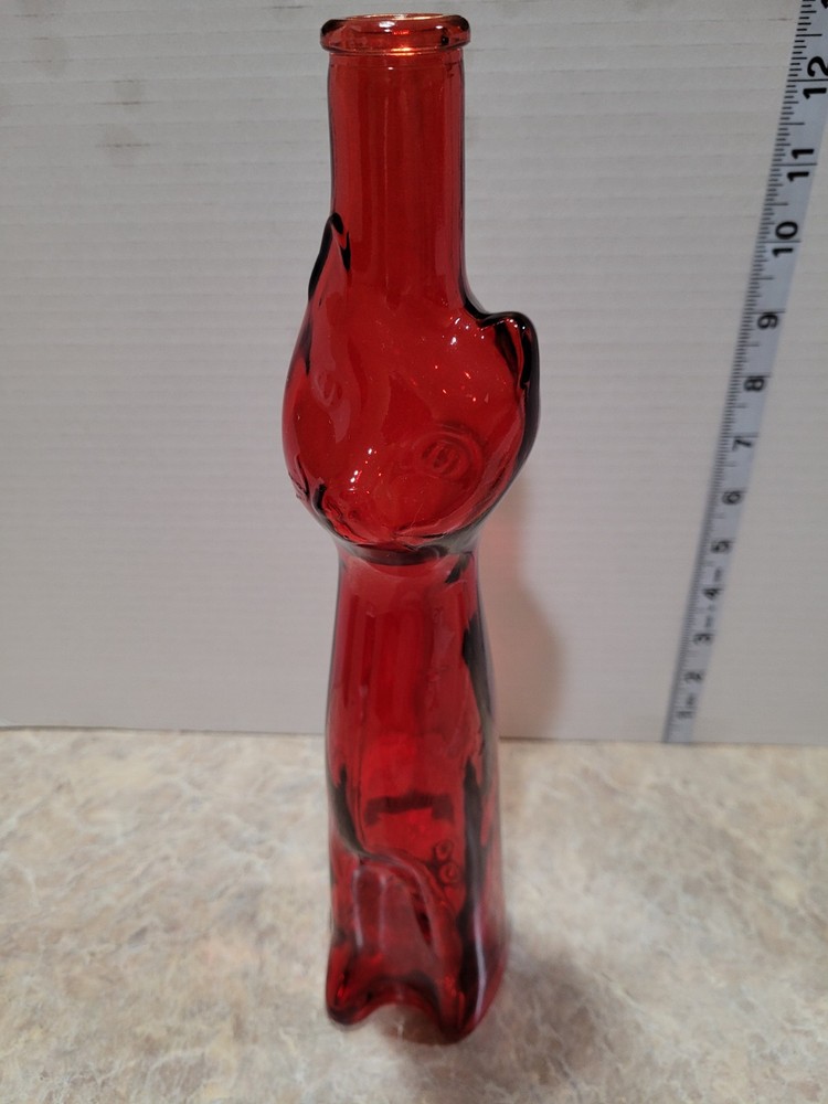 Moselland Riesling Tall Red Cat Wine Bottle