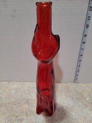 Moselland Riesling Tall Red Cat Wine Bottle