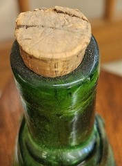 Vintage 1967 Emerald Glass Bottle Antinori Bianco Della Costa Toscana