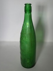 Antique Garrett & Co Green Glass Wine Bottle Monticello New York St Louis