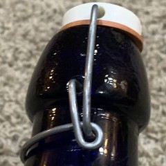 Vintage Hand Blown Casadis Milano Cobalt Blue « Jus de Fruits » Glass Jug Italy