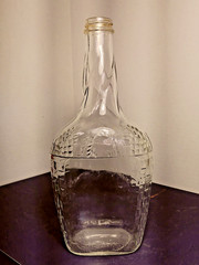 Vintage Embossed grapes and vine Barednheimer Wine Bottle Quart, No Cork