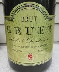 Giant 27&Prime; tall GRUET Sparkling Wine FACTICE DUMMY DISPLAY Plastic WINE BOTTLE