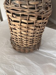 Vintage Demijohn Wicker Wine Bottle 12” Tall