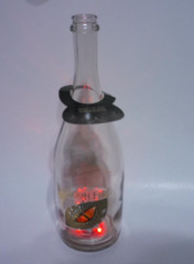 Dragon Fire Light Up Red Blinking or Steady Empty Wine Bottle- 11.75&Prime;H