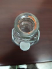 LE VIN Vintage French Wine Glass Bottle With Porcelain Stopper; ART NOUVEAU