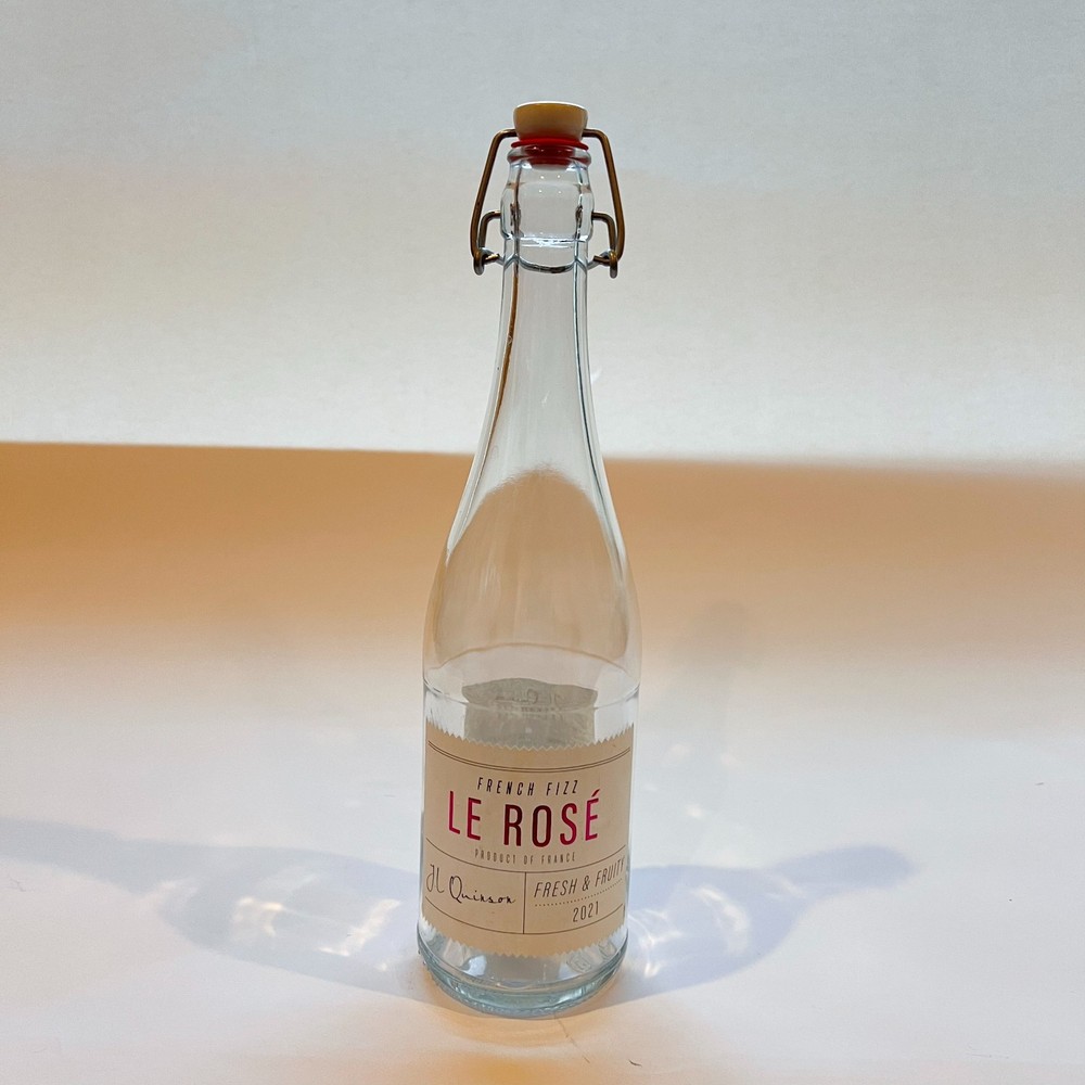 J. L. Quinson French Fizz Le Rosé 2021 Glass Bottle With Porcelain Stopper