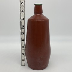 VTG 1980 JM Da Fonseca Azeitao Portugal Rust Brown Painted Glass 9&Prime; Wine Bottle