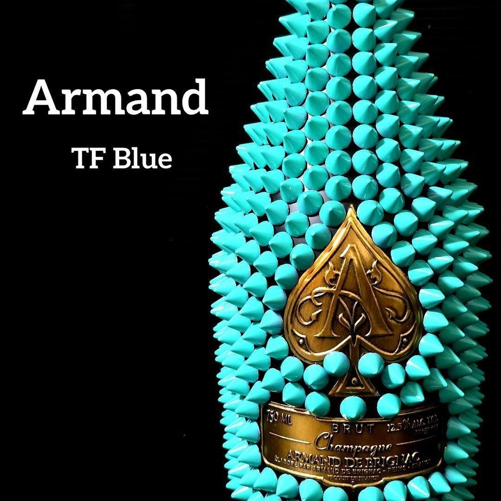 Armand de Brignac Gold Studs Decoration Empty Bottle TF.Blue Togemand from Japan