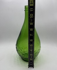 Gallo Half Gallon Flavor -Guard Green Glass Bottle Embossed Grapes & Vines VTG