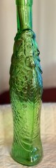 GREEN FISH KOI SHAPED ITALIAN WINE BOTTLE, 1970&rsquo;s DECANTER, 13.5&Prime;, BEAUTIFUL VTG