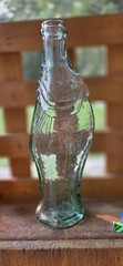 Vintage 1970&rsquo;S/80&rsquo;S Antinori Italian Green/ BLUE glass fish-shaped wine bottle