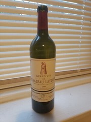 empty bottle of Grand Vin de Chateau Latour 2003