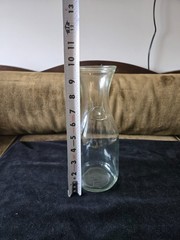 Paul Masson Since 1852 Embossed Glass Milk Bottle Carafe Decanter Vintage G-1
