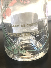 Perrier Jouet Rose Champagne Bottle EMPTY 1986 Collectible 750ml Craft Upcycle