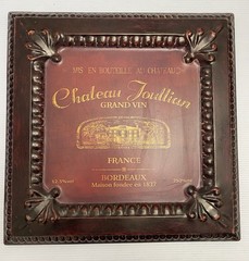 Chateau Toullian France French Wine Bar Tin Sign 19&Prime; x 19&Prime; Wall Hang Hooks