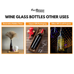 W5 750Ml Green Wine Bottles (Pack of 12), Empty Bordeaux Liquor Bottles for Drin