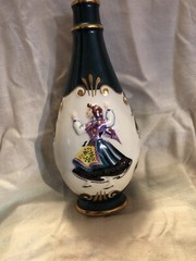 Viana Teal Green Dancing Girl Decorative Empty Wine Bottle 🇵🇹 Portugal