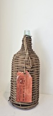 Rare Pre-Prohibition V. SATTUI WINE CO. SF Wicker Demijohn Bottle Original Tag