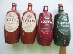 Vintage Imported Lancers Bottles Empty Set Of (4)