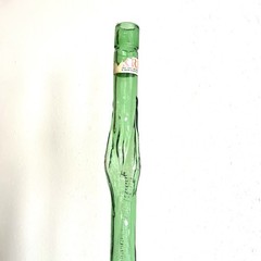Vtg 32” Italian Chianti Wine Bottle Celine Glass Decanter Snail Shaped MCM EVC