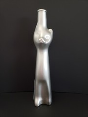SILVER 2014 Happy Cat Rheinhessen Riesling Germany Empty Wine Bottle