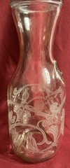 Vintage Wine Carafe Decanter Norman Kosarin 1988 Paul Masson Etched Birds Grapes