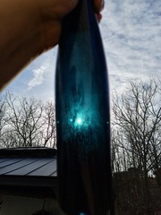 Antique Hock Wine Bottle Dark Teal