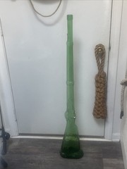 Vintage Gori Gori Chianti Rifle Bottle 3L Green Glass Italy 1960s 45.5 In Tall