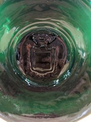 Vintage French Emerald Green Wine Bottle With Stopper