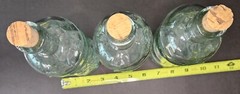 Lot of 5 Bottles Williams Sonoma Clear Pressed Glass Grapes Grapevines 9&Prime; & 12&Prime;