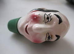 1950&rsquo;s Vintage Waiter Brandy Whiskey Decanter Ceramic
