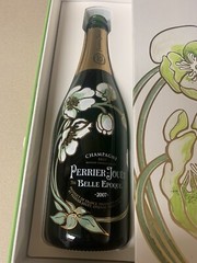 PERRIER-JOUET BELLE EPOQUE CHAMPAGNE GIFT BOX Empty Bottle 2 Flutes 2007