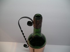 Wine Bottle Decanter Paris France Eiffel Tower Empty Bar Deco Copper