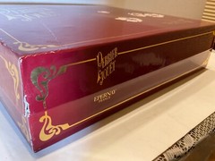 Perrier Jouet Champagne 1985 Empty Bottle Box Set w/2 Hand Painted Glass Flutes