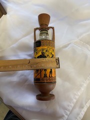 GREEK RED WINE BOTTLE VINTAGE ANTIQUE DESIGN OUZOUNIS AMPHORA GREECE
