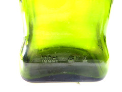 Vintage Kirkland Olive Oil Bottle Empty Yellow Green Glass 12&Prime;