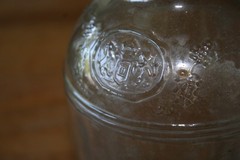 Embossed Vintage Monarch One Quart Wine Bottle